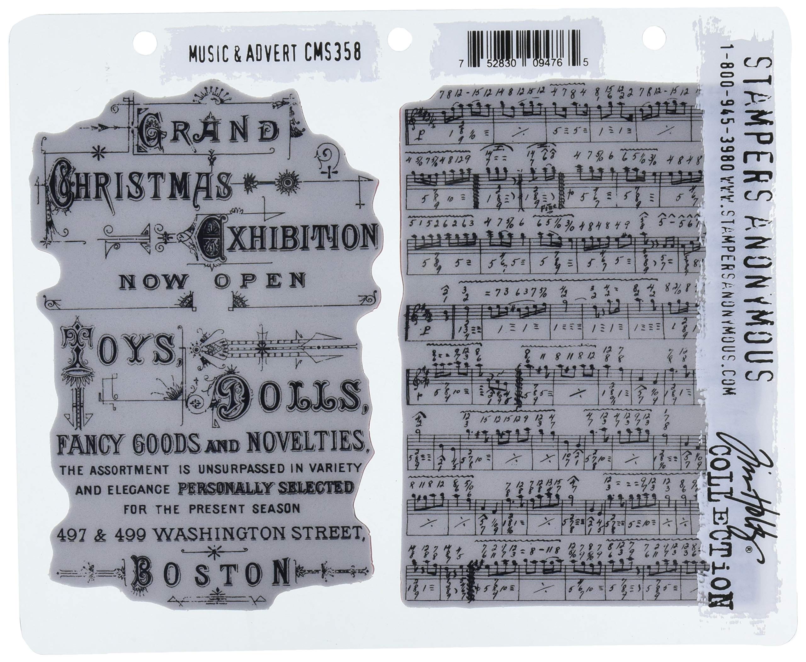 Amazon.com: Stampers Anonymous ClingStamp TH Music & Advert : Toys
